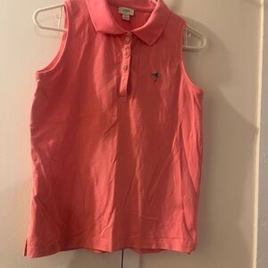 J. Crew Coral Sleeveless Polo Tank